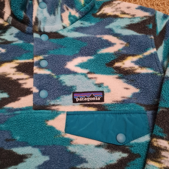 Patagonia Synchilla Snap-T Pullover Women's Trout Tales Elwha Blue Size S - Picture 5 of 15